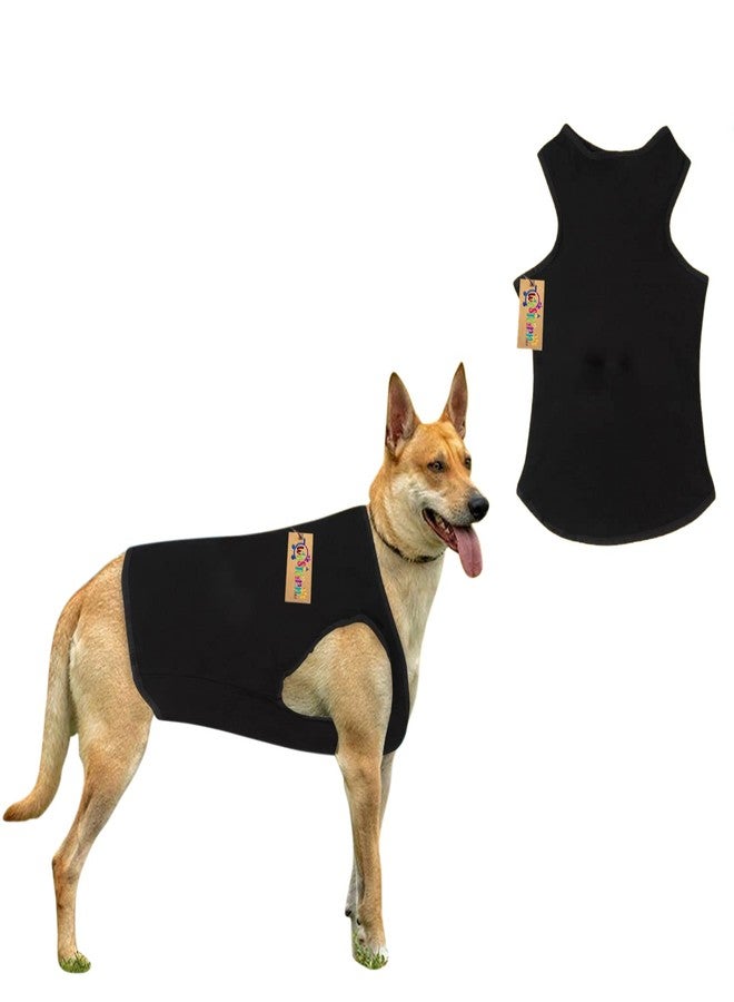 ويستيرن إرا تيشيرت قطني ناعم للكلاب من ويسترن إيرا، ملابس مريحة للكلاب، سترة بدون أكمام، طقم ملابس للجراء، ملابس (مقاس صغير جدًا - 12 بوصة، أسود) - Image 3